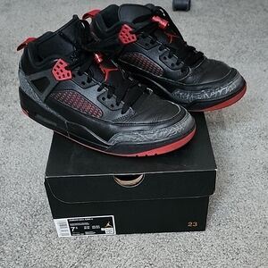 Jordan Black and Red Sneakers
